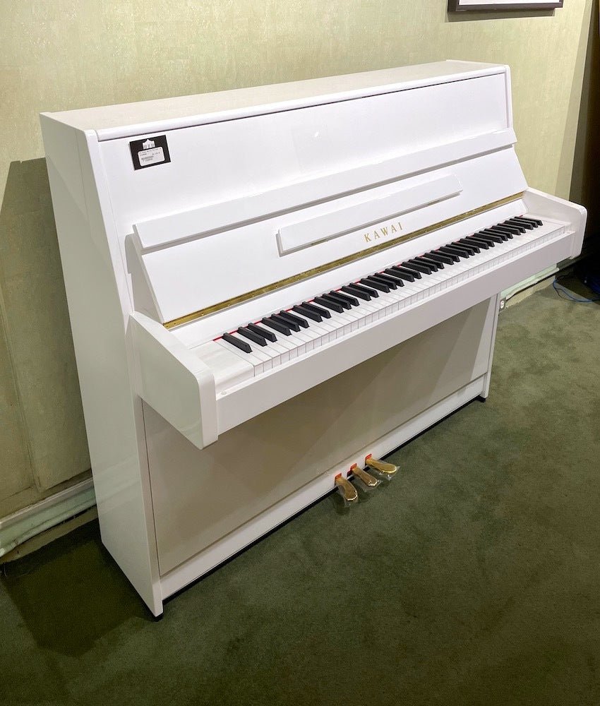 kawai 43.3” k 15 continental upright piano | polished snow white | new kawai 43.3” k 15 continental upright piano | polished snow white | new